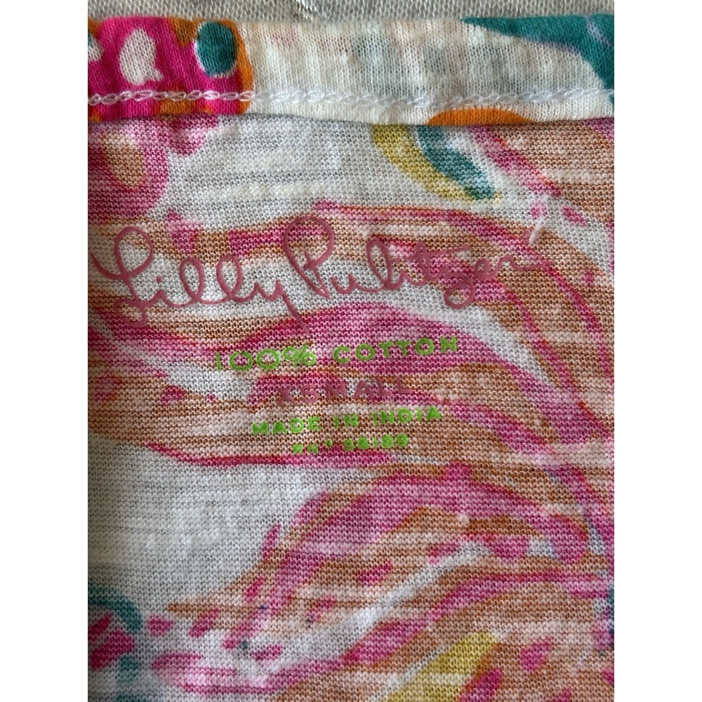 Lilly Pulitzer Dress Womens XS Multicolor Floral Beach Vacation Fringe Colorful - Picture 4 of 6